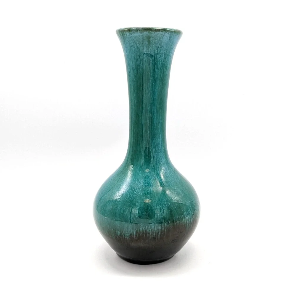 Blue Mountain Pottery Vase Drip Glaze Redware 8.5